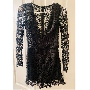 Black Lace Romper